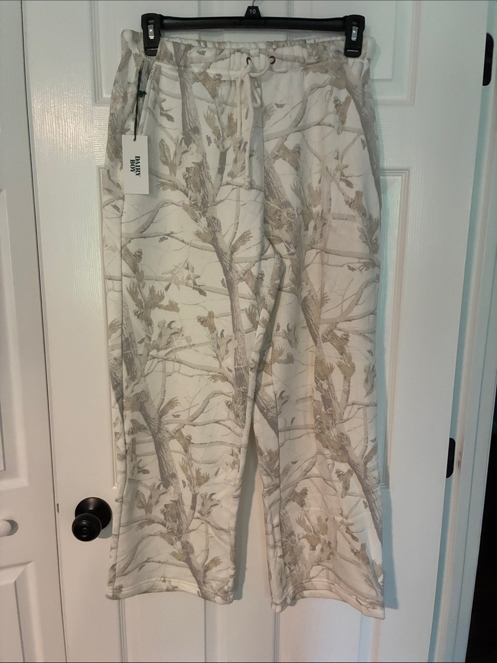 Dairy Boy Cream Botanical Wide-Leg Lounge Pants
